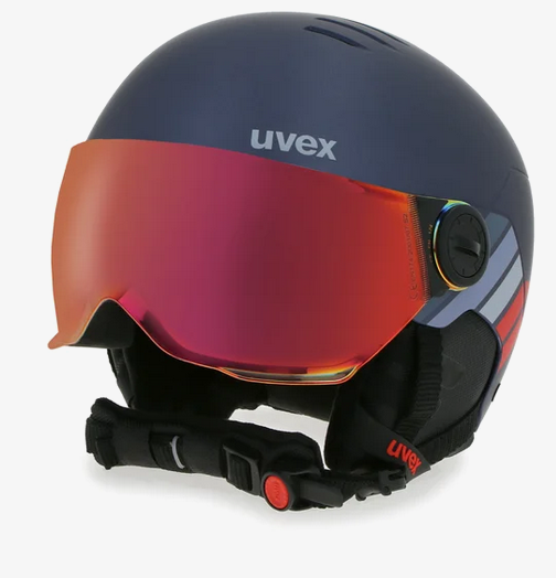 Skihelm Uvex rocket jr visor Gr. 54-58 cm